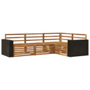 vidaXL Kültéri kanapé szett 4 pcs Természetes 255,5 x 176,5 x 73 cm