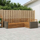 vidaXL Kültéri kanapé szett 4 pcs Természetes 255,5 x 176,5 x 73 cm