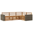 vidaXL Kültéri kanapé szett 4 pcs Természetes 255,5 x 176,5 x 73 cm