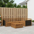 vidaXL Kültéri kanapé szett 5 pcs Természetes 79 x 79 x 37 cm