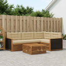 vidaXL Kültéri kanapé szett 5 pcs Természetes és bézs 79 x 79 x 37 cm