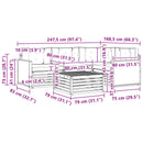vidaXL Kültéri kanapé szett párnával 5 pcs Természetes és krémszínű
