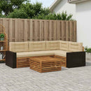 vidaXL Kültéri kanapé szett 5 pcs Természetes és bézs 79 x 79 x 37 cm