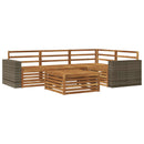 vidaXL Kültéri kanapé szett 5 pcs Természetes 79 x 79 x 37 cm
