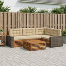 vidaXL Kültéri kanapé szett 5 pcs Természetes és bézs 79 x 79 x 37 cm