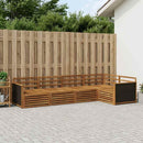 vidaXL Kültéri kanapé szett 5 pcs Természetes 323 x 164,5 x 73 cm