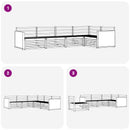 vidaXL Kültéri kanapé szett 5 pcs Természetes 323 x 164,5 x 73 cm