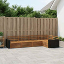 vidaXL Kültéri kanapé szett 5 pcs Természetes 331 x 172,5 x 73 cm