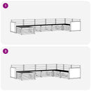 vidaXL Kültéri kanapé szett 7 pcs Természetes
