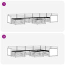 vidaXL Kültéri kanapé szett 8 pcs Természetes