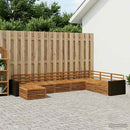 vidaXL Kültéri kanapé szett 8 pcs Természetes