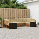 vidaXL Kültéri kanapé szett párnával 6 pcs Természetes és bézs
