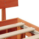 vidaXL Ágykeret fejtámlával Viaszbarna 140 x 200 cm Tömör fenyőfa