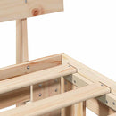 vidaXL Ágykeret fejtámlával Barna 200 x 200 cm Tömör fenyőfa