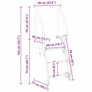 vidaXL 3 lépcsős stéglétra Ezüst 58 x 77 x 144 cm Alumínium