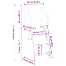 vidaXL 3 lépcsős stéglétra Ezüst 58 x 77 x 144 cm Alumínium