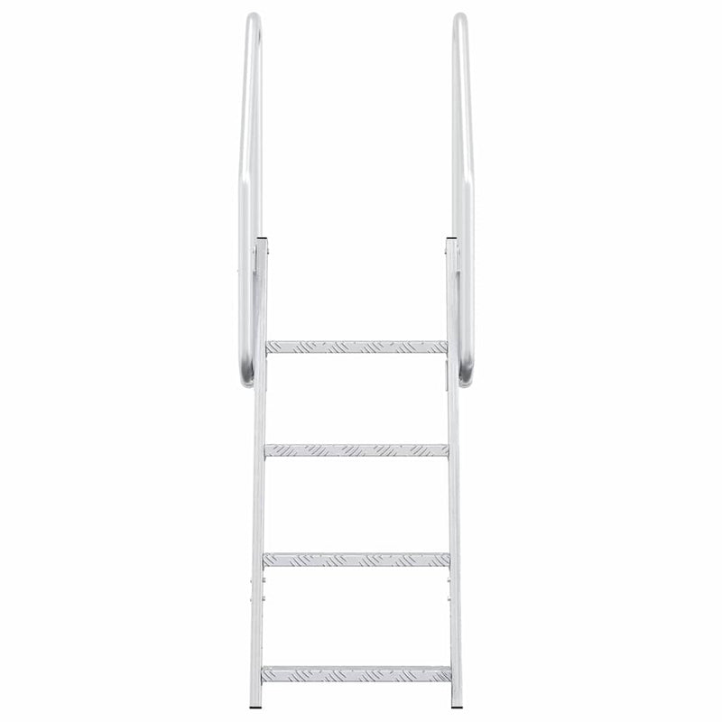 vidaXL Dokklétra Ezüst 58 x 77 x 166 cm Alumínium