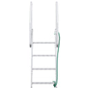vidaXL 4 lépcsős stég létra Ezüst 58 x 77 x 166 cm Alumínium