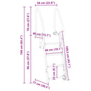 vidaXL 4 lépcsős stég létra Ezüst 58 x 77 x 166 cm Alumínium