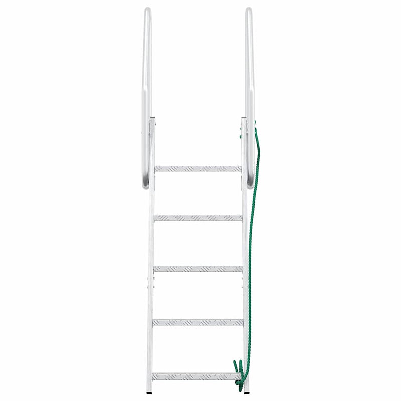 vidaXL Dokkoló Létra 5-Lépés Ezüst 58 x 77 x 191 cm Alumínium