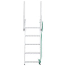 vidaXL 5 lépcsős stég létra Ezüst 58 x 77 x 191 cm Alumínium