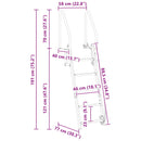 vidaXL 5 lépcsős stég létra Ezüst 58 x 77 x 191 cm Alumínium