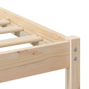 vidaXL Ágykeret fejtámlával Barna 120 x 200 cm Tömör fenyőfa