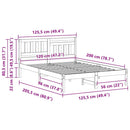 vidaXL Ágykeret fejtámlával Barna 120 x 200 cm Tömör fenyőfa