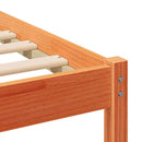 vidaXL Ágykeret fejtámlával Faggyú barna 120 x 200 cm Tömör fenyőfa