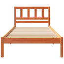 vidaXL Ágykeret fejtámlával Faggyú barna 80 x 200 cm Tömör fenyőfa