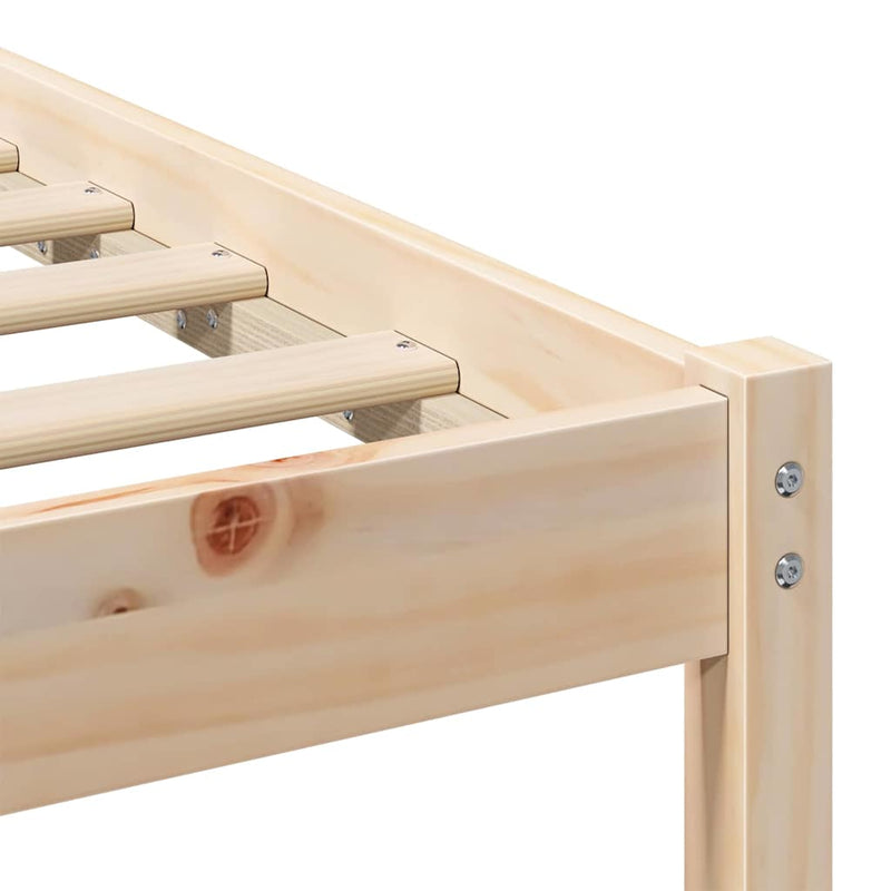 vidaXL Ágykeret fejtámlával Barna 90 x 190 cm Tömör fenyőfa