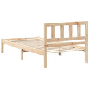 vidaXL Ágykeret fejtámlával Barna 90 x 190 cm Tömör fenyőfa
