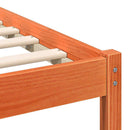 vidaXL Ágykeret fejtámlával Faggyú barna 90 x 190 cm Tömör fenyőfa