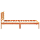 vidaXL Ágykeret fejtámlával Faggyú barna 90 x 190 cm Tömör fenyőfa
