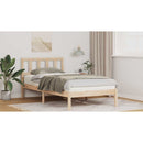 vidaXL Ágykeret fejtámlával Barna 75 x 190 cm Tömör fenyőfa