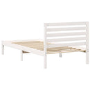 vidaXL Ágykeret fejtámlával Fehér 80 x 200 cm Tömör fenyőfa