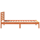 vidaXL Ágykeret fejtámlával Faggyú barna 90 x 200 cm Tömör fenyőfa