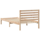 vidaXL Ágykeret fejtámlával Barna 100 x 200 cm Tömör fenyőfa