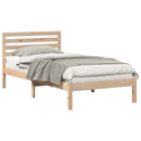 vidaXL Ágykeret fejtámlával Barna 75 x 190 cm Tömör fenyőfa