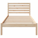 vidaXL Ágykeret fejtámlával Barna 75 x 190 cm Tömör fenyőfa