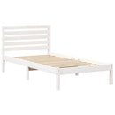 vidaXL Ágykeret fejtámlával Fehér 75 x 190 cm Tömör fenyőfa