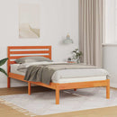 vidaXL Ágykeret fejtámlával Faggyú barna 75 x 190 cm Tömör fenyőfa