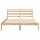 vidaXL Ágykeret fejtámlával Barna 150 x 200 cm Tömör fenyőfa