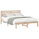 vidaXL Ágykeret fejtámlával Barna 120 x 200 cm Tömör fenyőfa