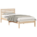 vidaXL Ágykeret fejtámlával Barna 80 x 210 cm Tömör fenyőfa