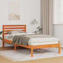 vidaXL Ágykeret fejtámlával Faggyú barna 80 x 210 cm Tömör fenyőfa