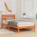 vidaXL Ágykeret fejtámlával Faggyú barna 80 x 210 cm Tömör fenyőfa