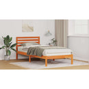 vidaXL Ágykeret fejtámlával Faggyú barna 100 x 210 cm Tömör fenyőfa