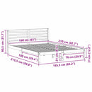vidaXL Ágykeret fejtámlával Barna 160 x 210 cm Tömör fenyőfa