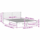 vidaXL Ágykeret fejtámlával Fehér 160 x 220 cm Tömör fenyőfa